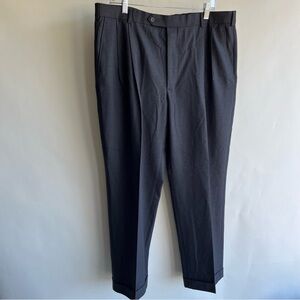 Brooks Brothers 346 Stretch trousers Dress Pants Sz 38 X 29 Gray Wool Lycra EUC